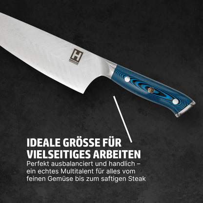 HENSSLERS Damast Kochmesser Messer Hensslers