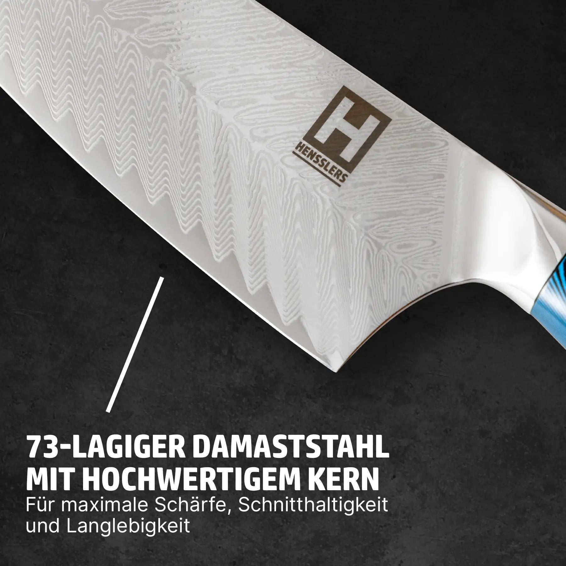 HENSSLERS Damast Kochmesser Messer Hensslers