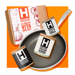 HENSSLERS Pfanne 28cm + La Dolce Vita Set Bundles HENSSLERS