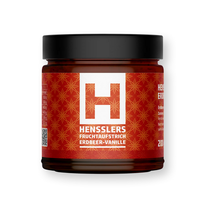 Hensslers Fruchtaufstrich Erdbeer-Vanille Saucen Hensslers