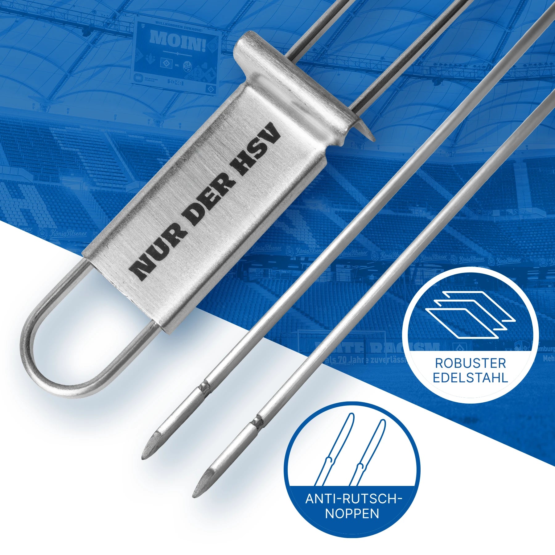 HENSSLERS Grillspieß Set HSV-Edition Küchenzubehör HENSSLERS
