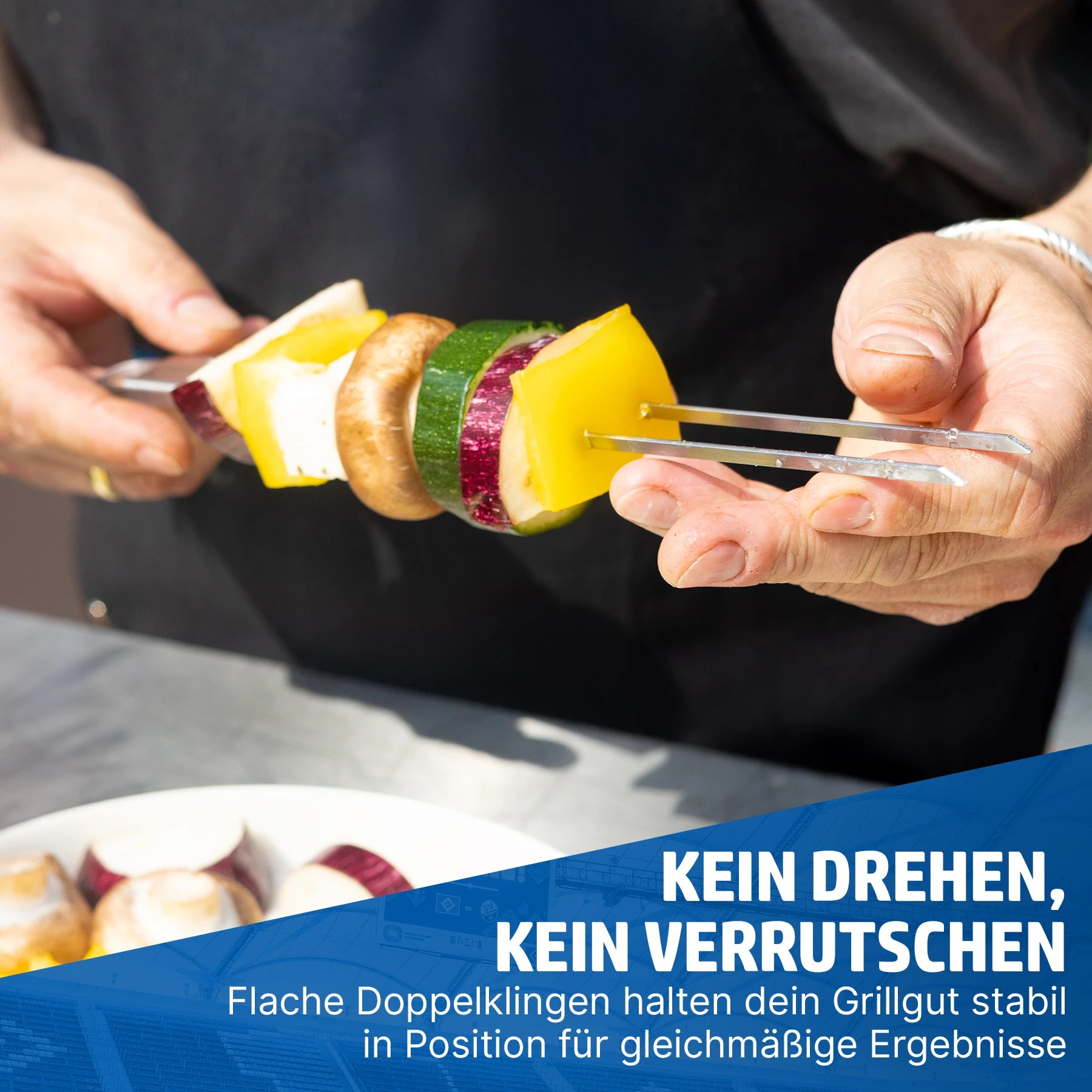 HENSSLERS Grillspieß Set HSV-Edition Küchenzubehör HENSSLERS