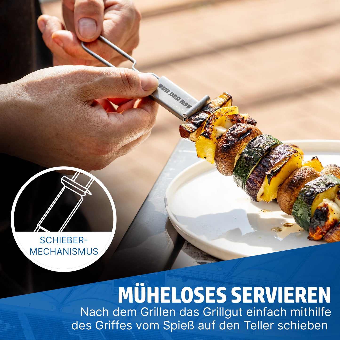 HENSSLERS Grillspieß Set HSV-Edition Küchenzubehör HENSSLERS