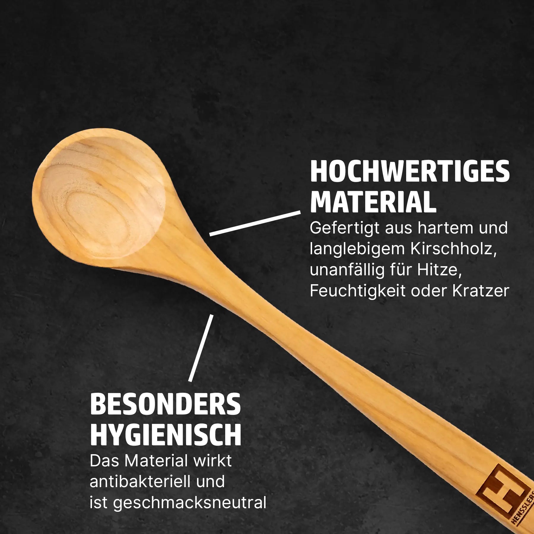 HENSSLERS Kochlöffel mit Gravur Küchenzubehör Hensslers