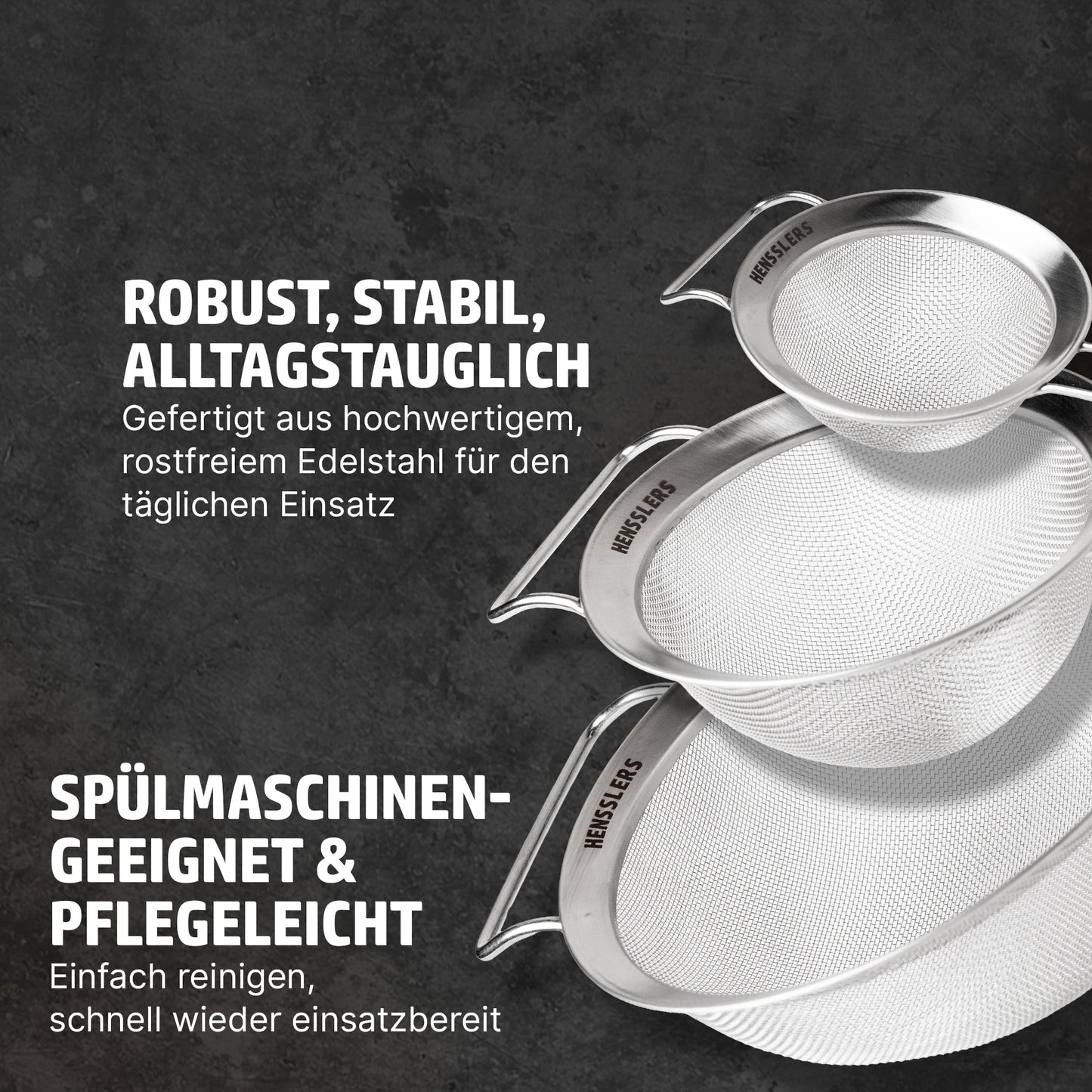 HENSSLERS Küchensieb 3er Set