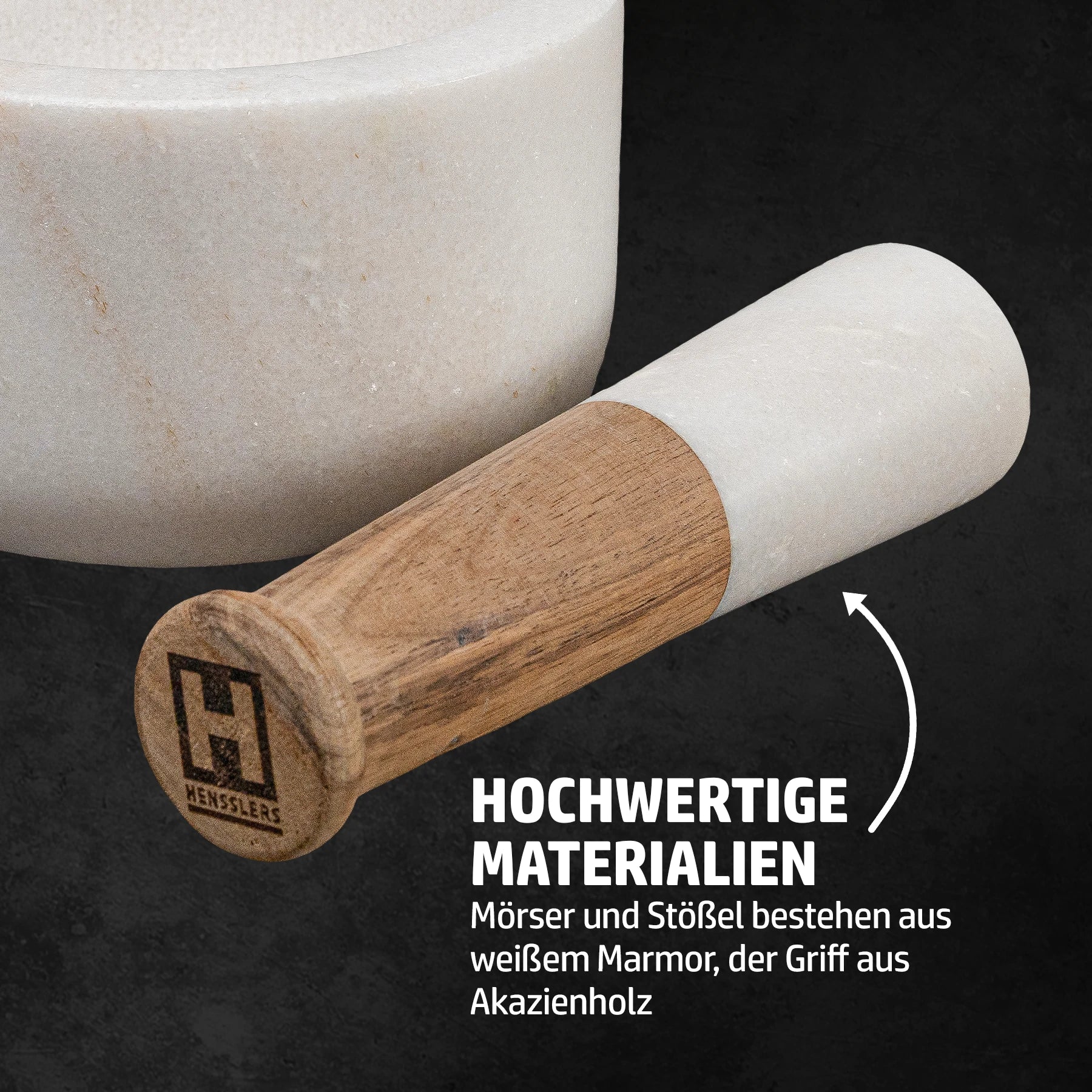 Hensslers Mörser Küchenzubehör Hensslers