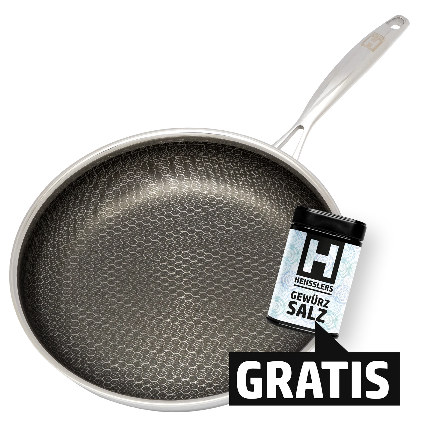 HENSSLERS 28er Pfanne + GRATIS Gewürzssalz