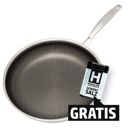 HENSSLERS 28er Pfanne + GRATIS Gewürzssalz