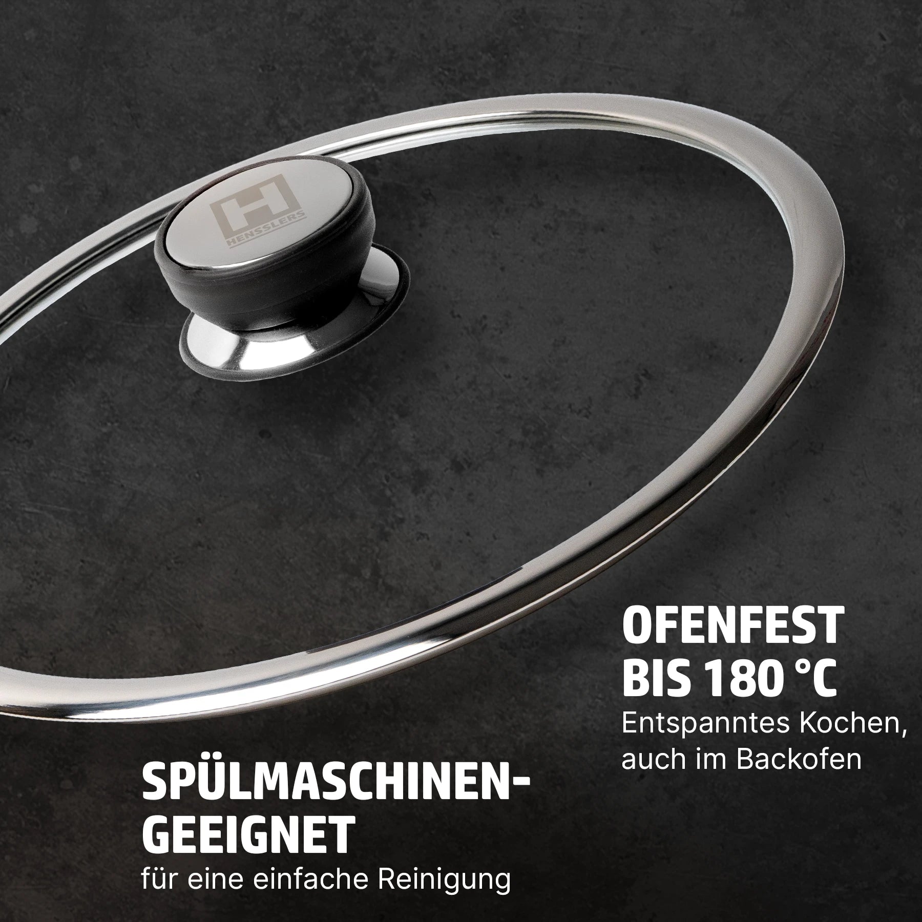 HENSSLERS Wok- und Pfannendeckel 30cm Pfannen HENSSLERS