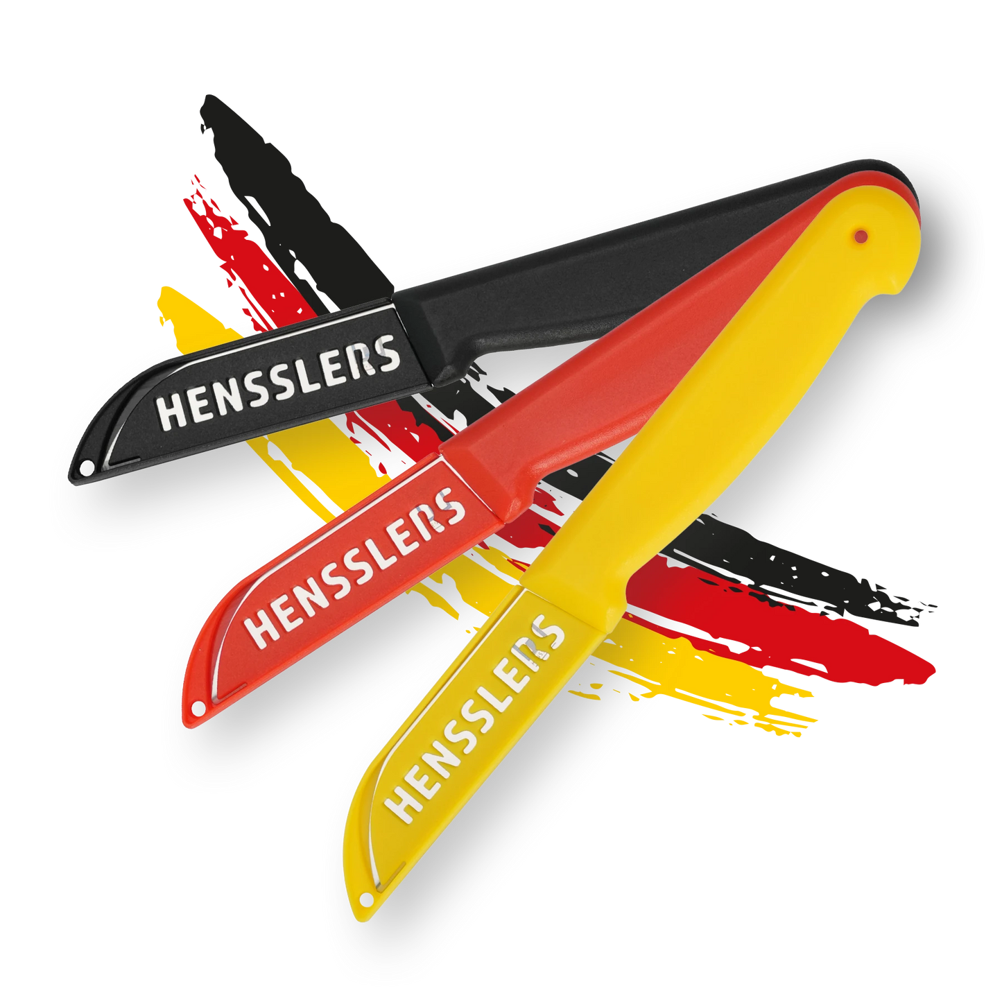 HENSSLERS Schälmesser 3er Set Deutschland Edition