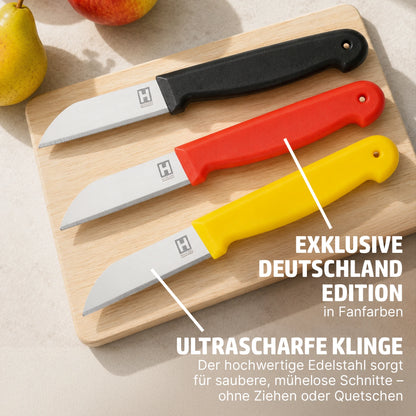 HENSSLERS Schälmesser 3er Set Deutschland Edition