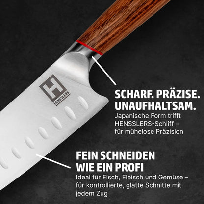 HENSSLERS Santokumesser "Scharfe Klinge"