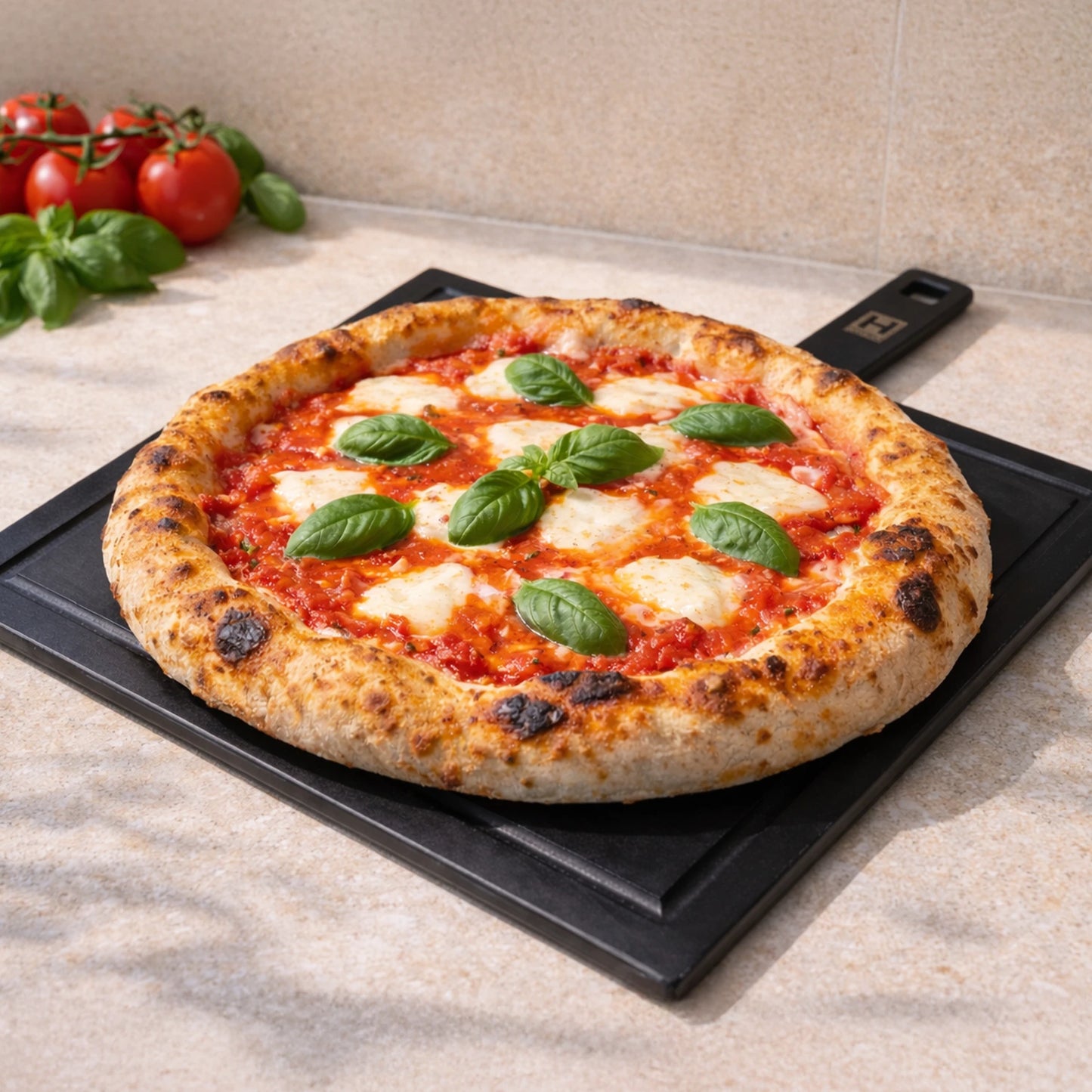 HENSSLERS Pizza Brett (30x30cm) Holzfaser Küchenzubehör HENSSLERS