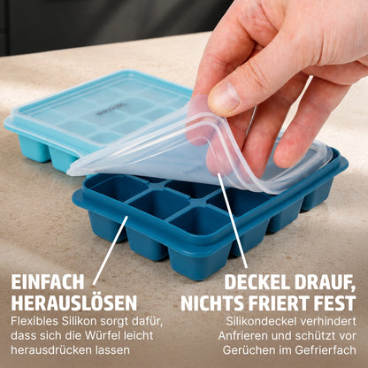HENSSLERS Silikon Eiswürfelform Set Küchenzubehör HENSSLERS