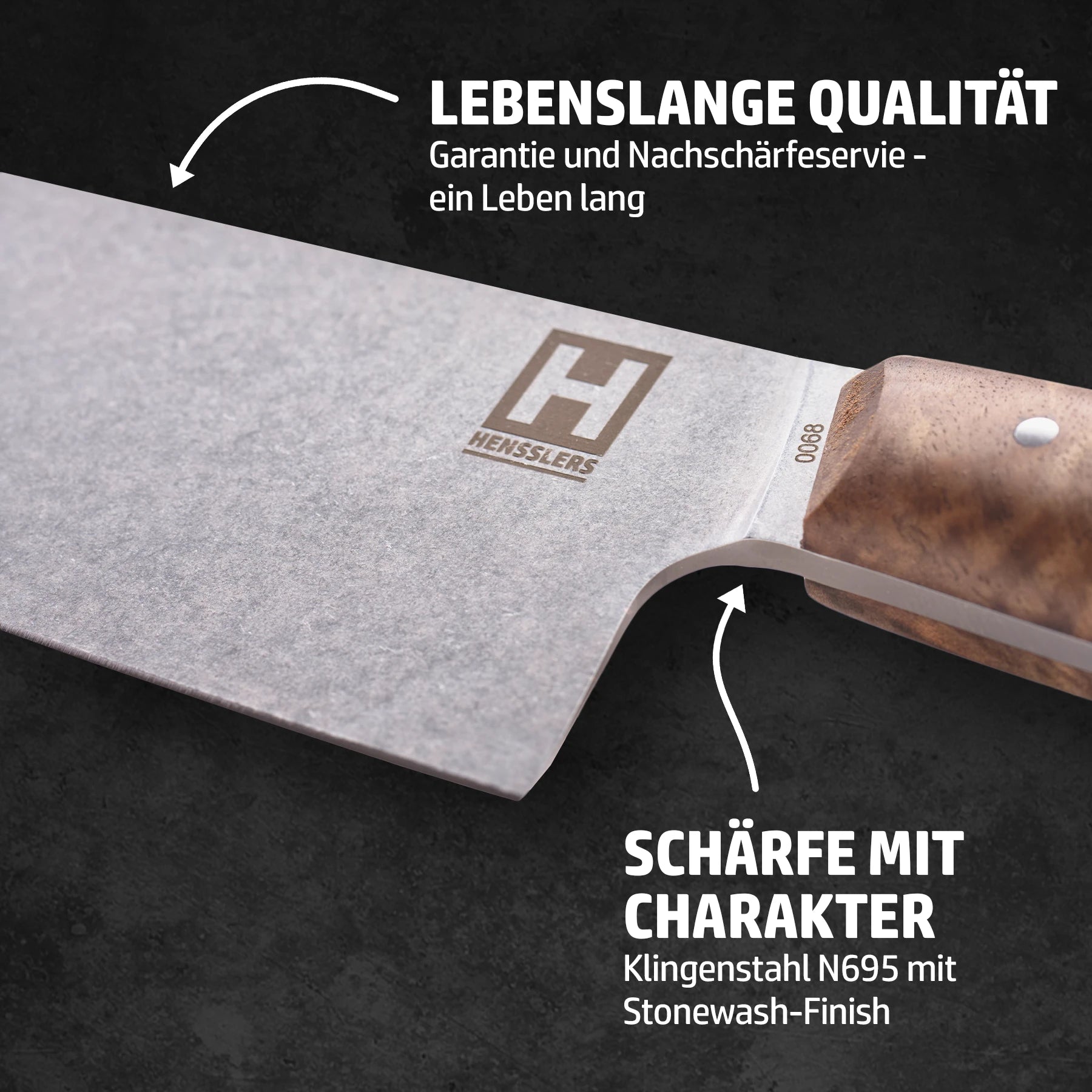 Hensslers Chefmesser Stoneblade Messer Hensslers