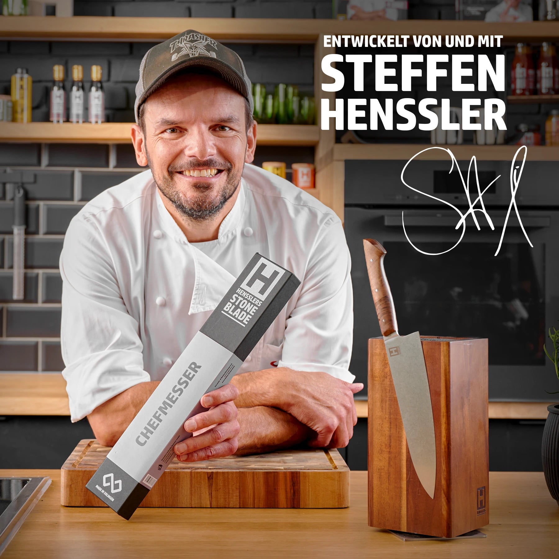 Hensslers Chefmesser Stoneblade Messer Hensslers