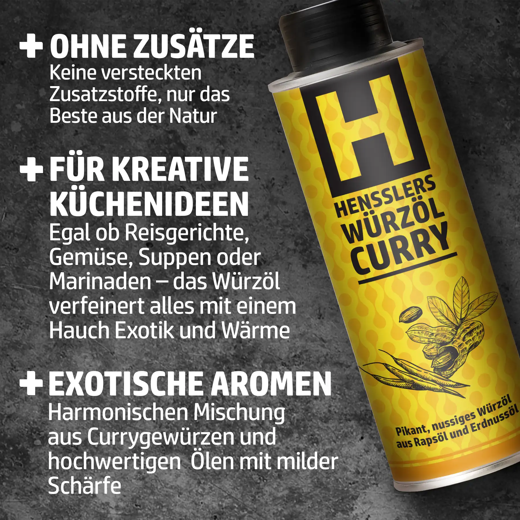 Hensslers Würzöl Curry Öl Hensslers