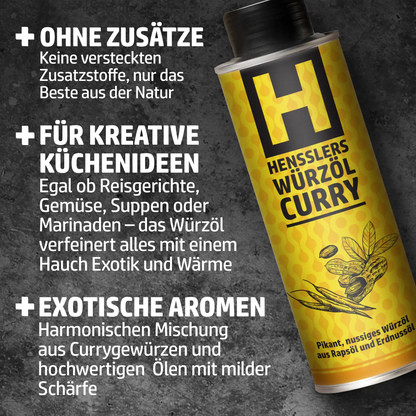 Hensslers Würzöl Curry Öl Hensslers