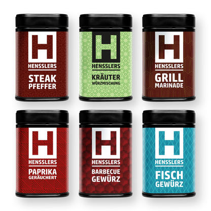 HENSSLERS 6er Grill & BBQ Gewürzset Gewürze HENSSLERS