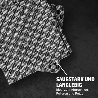 HENSSLERS Grubentuch Set 2er Grau Küchenzubehör HENSSLERS
