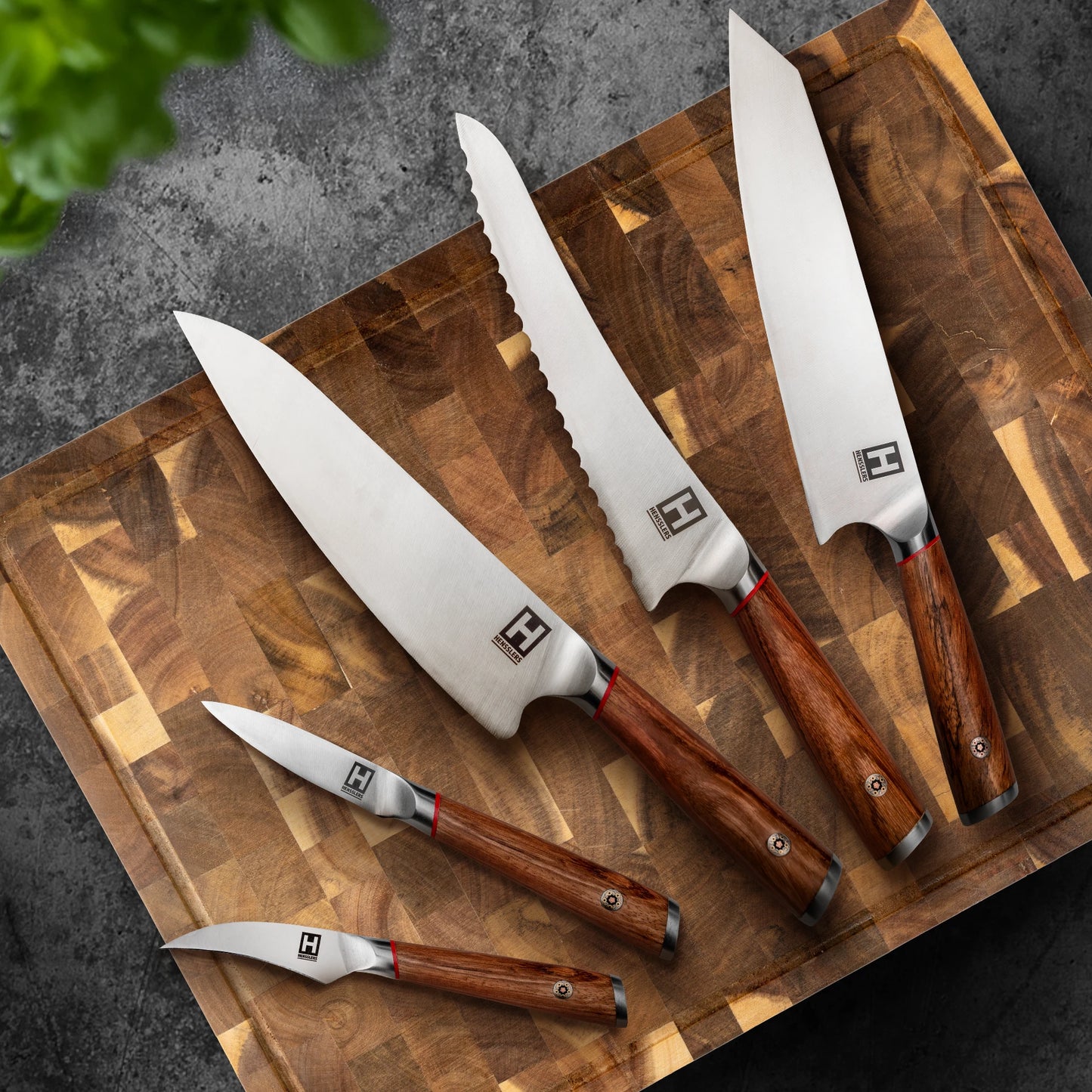 HENSSLERS "scharfe Klinge" 5er-Messer-Set