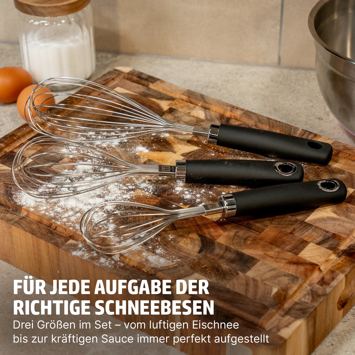 HENSSLERS Schneebesen Set Küchenzubehör HENSSLERS