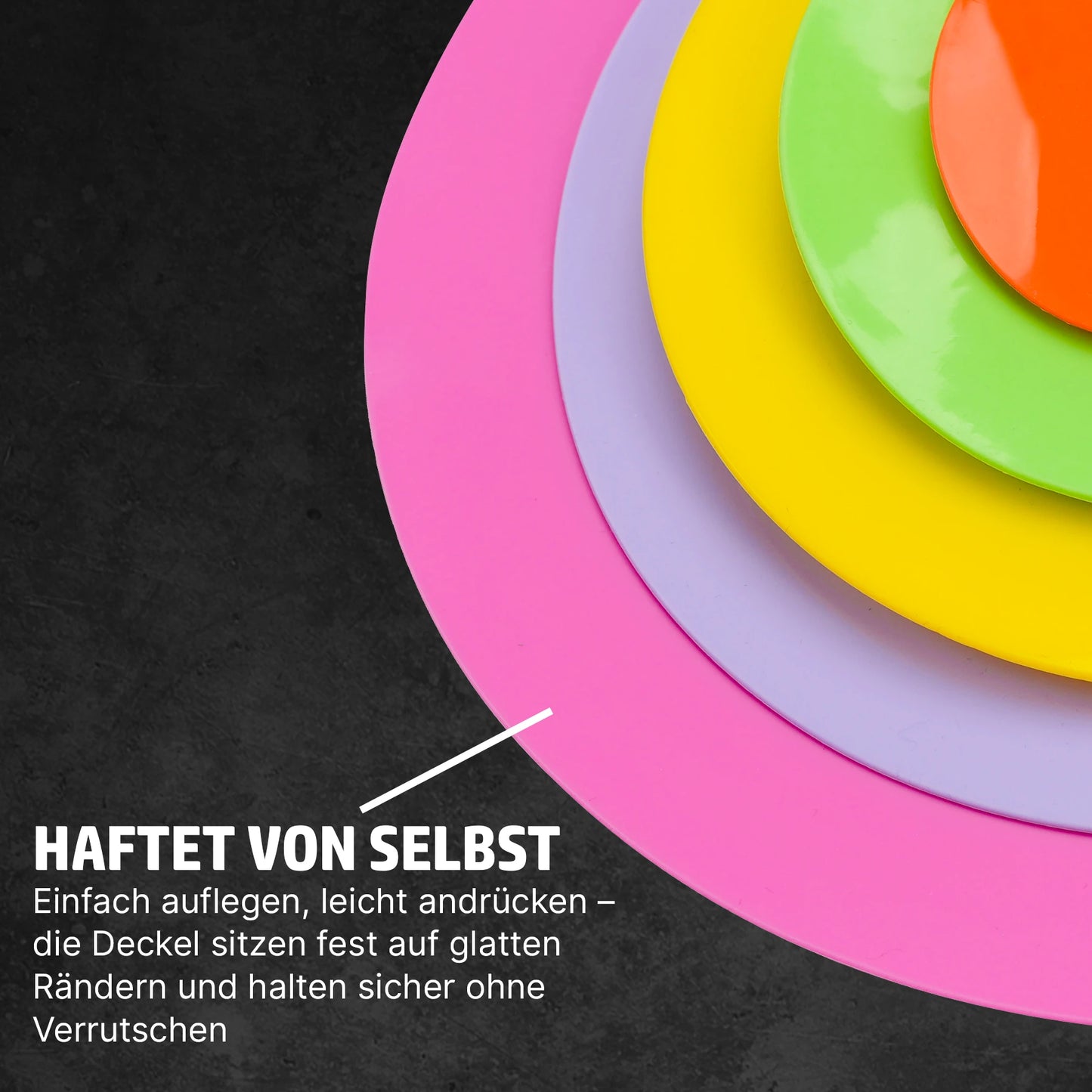 HENSSLERS 5er Silikondeckel Set Küchenzubehör HENSSLERS