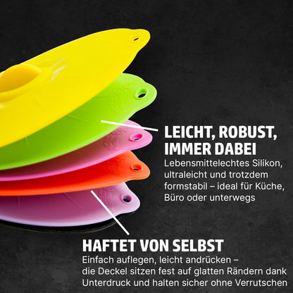 HENSSLERS 6er Silikondeckel Set Küchenzubehör HENSSLERS