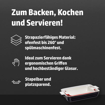 HENSSLERS Auflaufformen Set Küchenzubehör Hensslers