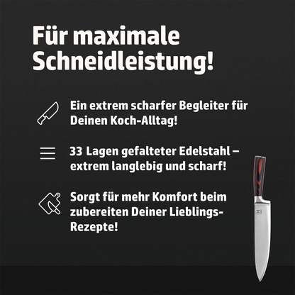 HENSSLERS Damast Kochmesser Messer Hensslers