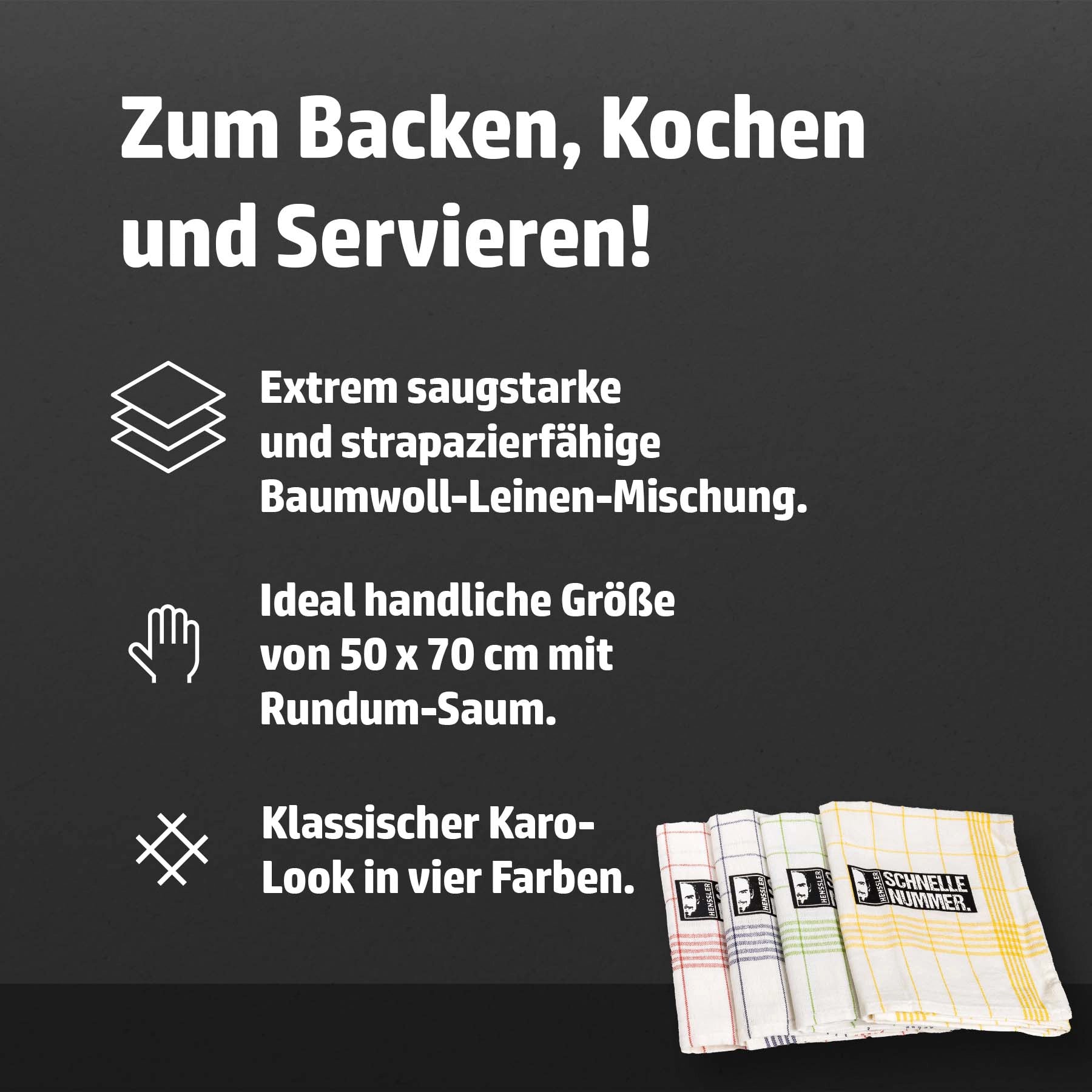 Hensslers Geschirrtücher 4er Set online kaufen