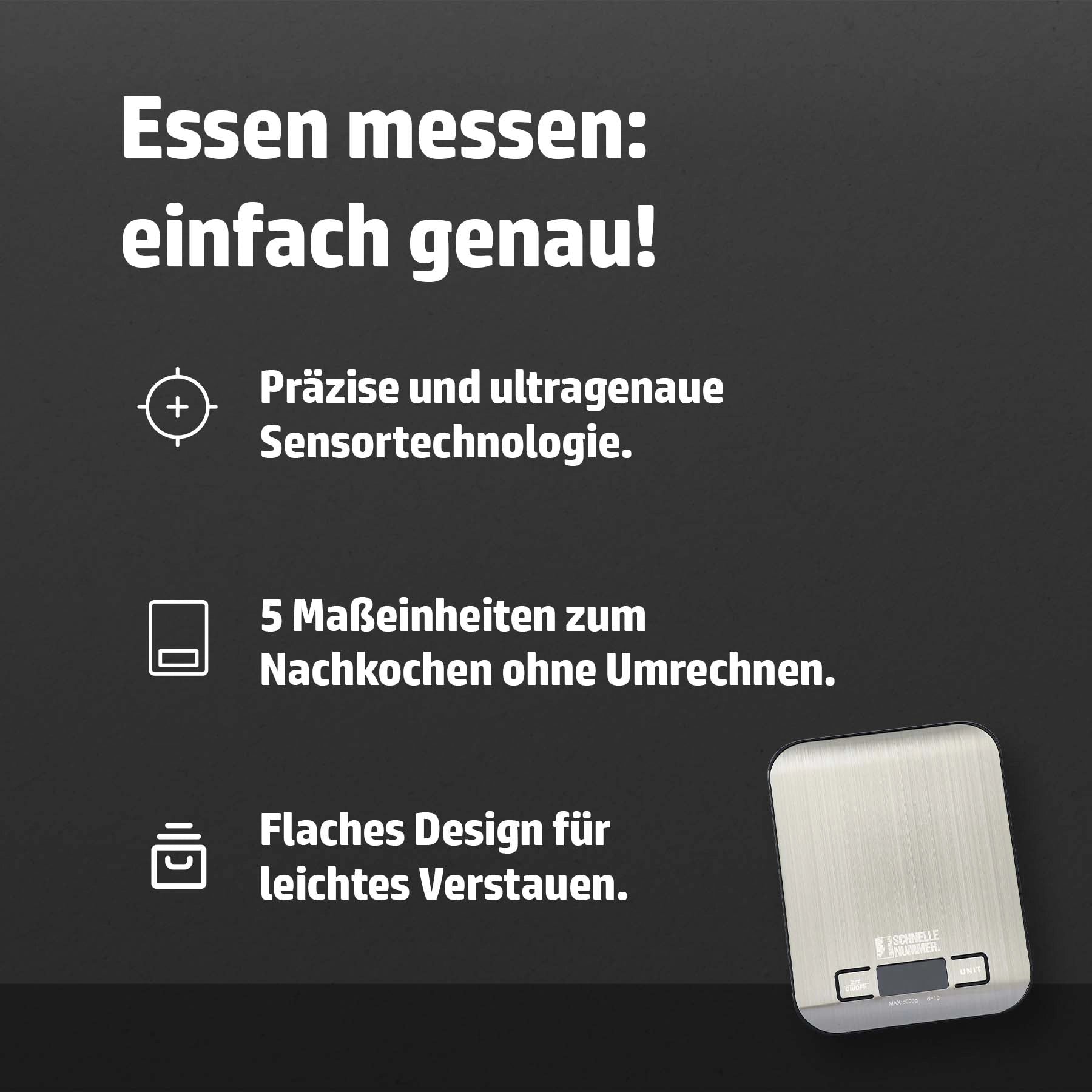 HENSSLERS Küchenwaage Küchenzubehör Hensslers