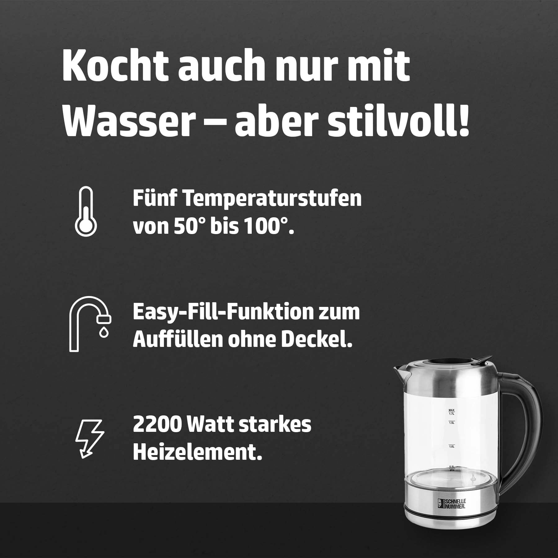 HENSSLERS Wasserkocher Küchenzubehör Hensslers